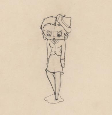 Lot #547 Betty Boop production drawing from Judge for a Day - Image 1