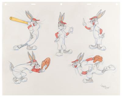 Lot #702 Bugs Bunny original model sheet drawing