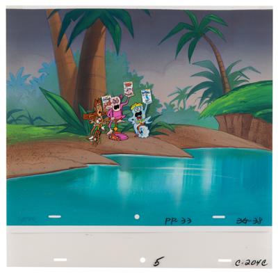Lot #723 Count Chocula, Franken Berry, and Boo Berry production cel from a General Mills cereal TV commercial - Image 2