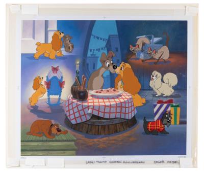 Lot #684 Lady and the Tramp hand-painted color model cel for the Lady and the Tramp '50th Anniversary' Sericel - Image 2