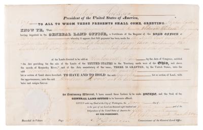 Lot #48 Andrew Jackson Document Signed as President - Image 1