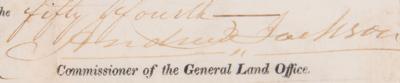 Lot #48 Andrew Jackson Document Signed as President - Image 2