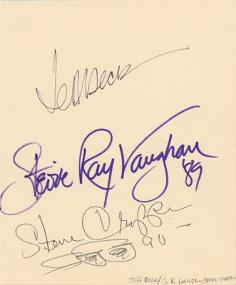 Lot #414 Stevie Ray Vaughan and Jeff Beck Signatures - Image 1