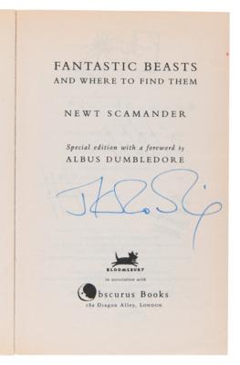 Lot #312 J. K. Rowling Signed Book - Fantastic Beasts - Image 4