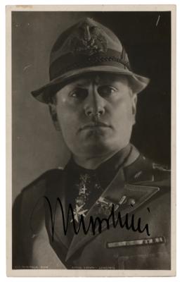 Lot #170 Benito Mussolini Signed Photograph