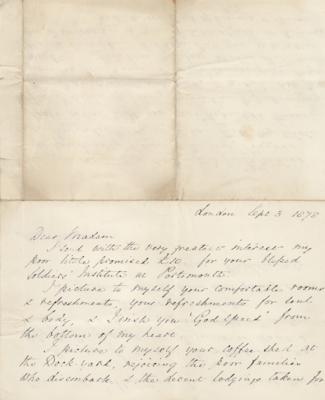 Lot #98 Florence Nightingale Autograph Letter Signed, Sending a Donation to the "Soldier's Institute at Portsmouth" - Image 2
