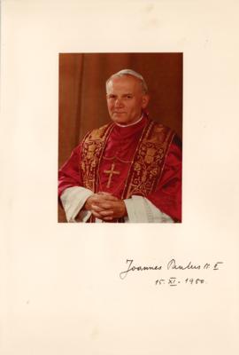 Lot #94 Pope John Paul II Signed Photograph