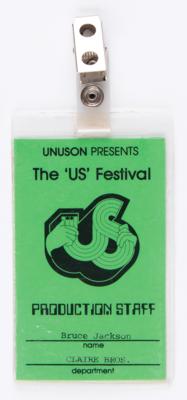 Lot #351 1982 US Festival Backstage Pass - From