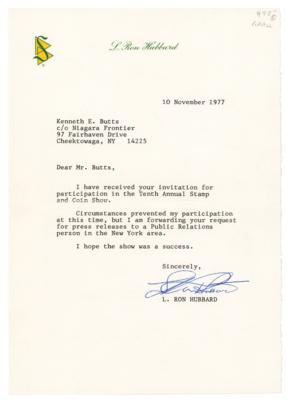 Lot #307 L. Ron Hubbard Typed Letter Signed