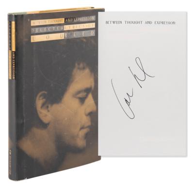 Lot #403 Lou Reed Signed Book - Between Thought and Expression - Image 1
