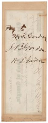 Lot #213 John B. Gordon Signed Check - Image 2