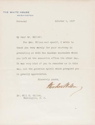 Lot #77 Woodrow Wilson Typed Letter Signed as President - Image 1