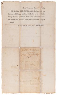 Lot #1 George Washington Signed Revolutionary War Discharge Certificate (1783) - Image 3