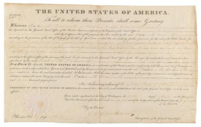 Lot #20 John Quincy Adams Document Signed as President - Image 1