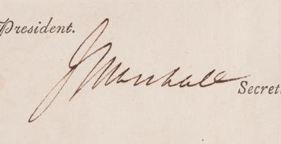 Lot #2 John Adams and John Marshall Signed Four-Language Ship's Passport - Image 4