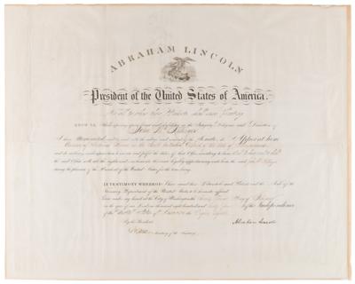 Lot #9 Abraham Lincoln Document Signed as President, Appointing an Assessor of Internal Revenue - Image 2