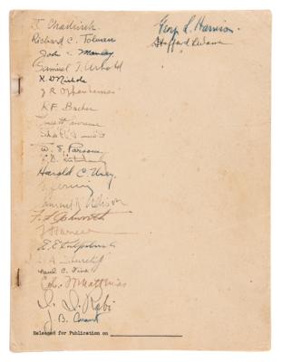 Lot #106 Manhattan Project Atomic Bomb Report Signed by (24), with Oppenheimer, Fermi, Chadwick, and Lawrence - Image 3