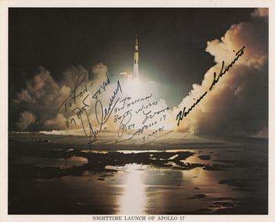 Lot #410 Apollo 17 Signed Photograph - Image 1