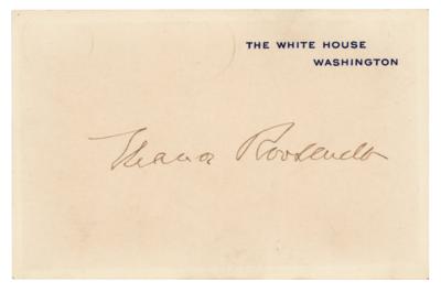 Lot #108 Eleanor Roosevelt Signed White House Card