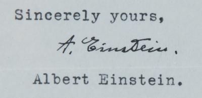 Lot #178 Albert Einstein Typed Letter Signed on the Topic of 'Flying Saucers' –one of two known 'UFO' letters from the theoretical physicist - Image 4