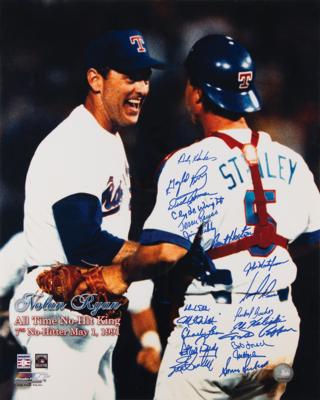 Lot #881 Baseball: No-Hitters (20) Multi-Signed Oversized Photograph - Image 1