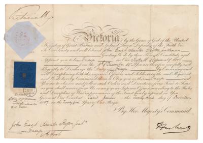 Lot #293 Queen Victoria Document Signed - Image 1