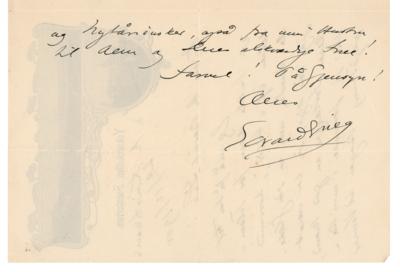 Lot #652 Edvard Grieg Autograph Letter Signed - Image 3
