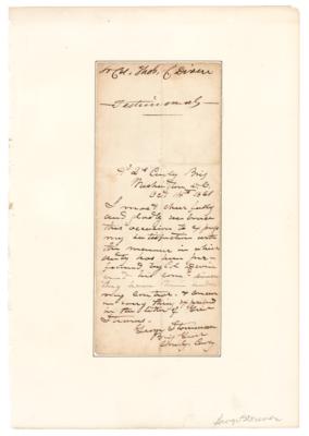 Lot #378 George Stoneman Civil War-Dated Autograph