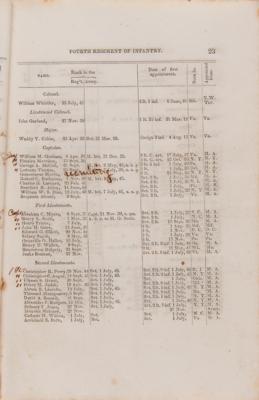 Lot #376 Mexican-American War: Captain Joseph Rowe Smith's Official Army Register for 1847 - Image 3