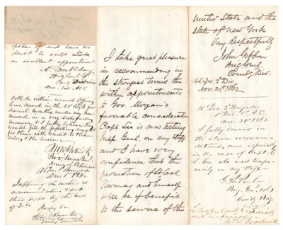 Lot #354 Abner Doubleday and John Gibbon Autograph Endorsements Signed - Image 1