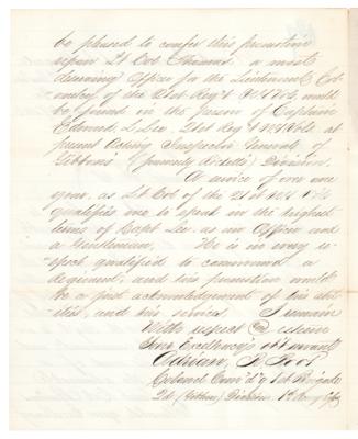 Lot #354 Abner Doubleday and John Gibbon Autograph Endorsements Signed - Image 3