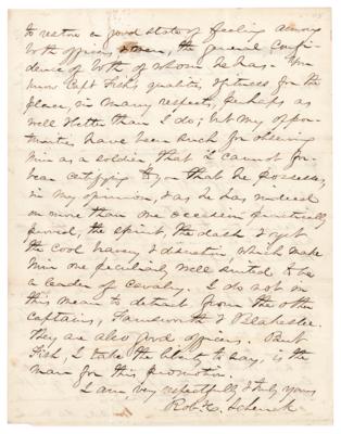 Lot #374 Robert Cumming Schenck Civil War-Dated Autograph Letter Signed - Image 2