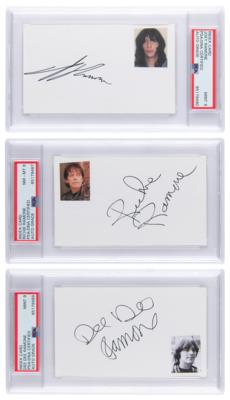 Lot #744 Ramones Signatures (3) - PSA NM-MT 8 and