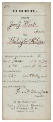Lot #217 Frederick Douglass Document Signed