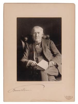 Lot #174 Thomas Edison Signed Photograph by Pach Brothers - Image 1