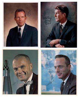 Lot #525 Mercury Astronauts (4) Signed Photographs: Carpenter, Cooper, Glenn, and Schirra - Image 1