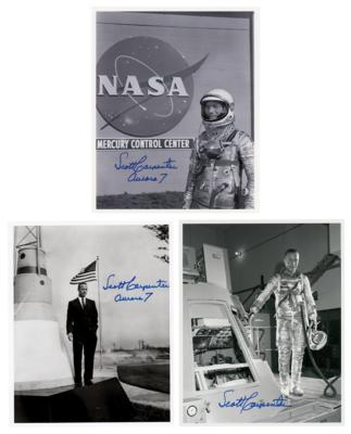 Lot #440 Scott Carpenter (3) Signed Photographs - Image 1