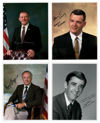 Lot #527 Mission Control (4) Signed Photographs: Kranz, Griffin, Lunney, and Bostick - Image 1