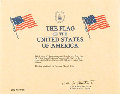 Lot #197 9/11: Capitol Flag Flown at Joe Biden's Request on September 11, 2002 - Image 3
