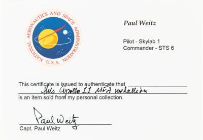 Lot #570 Paul Weitz's Apollo 11 Manned Flight Awareness Medallion - Image 3