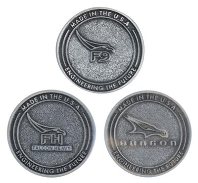 Lot #558 SpaceX 'Engineering the Future' Employee Medallion Set of (3) - Image 2