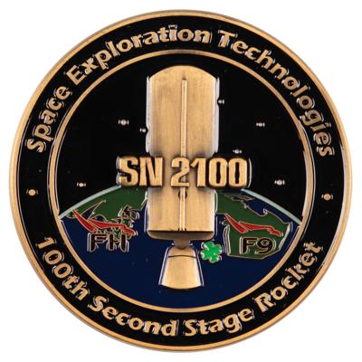 Lot #556 SpaceX Employee Medallion: 100th Merlin-D Vacuum Engine and 100th Second Stage Rocket - Image 1