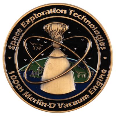 Lot #556 SpaceX Employee Medallion: 100th Merlin-D Vacuum Engine and 100th Second Stage Rocket - Image 2