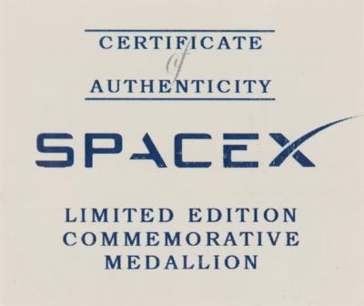 Lot #559 SpaceX COTS Demo Flight 2 Employee Medallion - Image 3