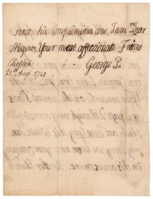 Lot #256 King George III Autograph Letter Signed on "Jane Gray" - Image 2