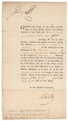 Lot #257 King George III Document Signed