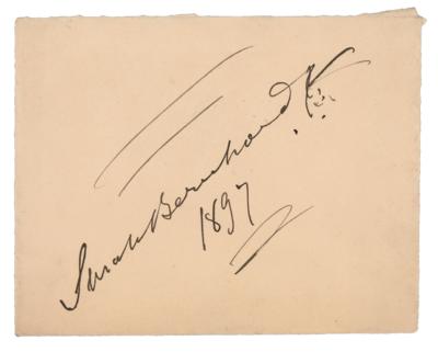Lot #775 Sarah Bernhardt Handwritten Manuscript and Signature - Image 1