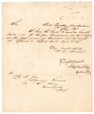 Lot #16 Zachary Taylor Letter Signed