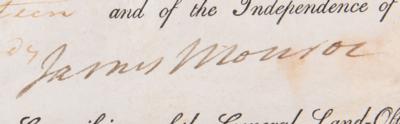Lot #98 James Monroe Document Signed as President - Image 2