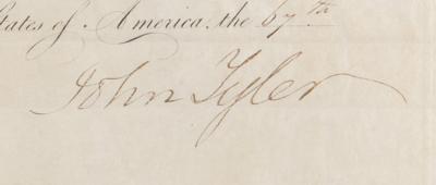 Lot #127 John Tyler Document Signed as President - Image 2